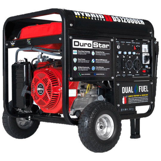 DuroStar DS12000EH 12000-Watt 18 HP Portable Dual Fuel Gas Propane Generator