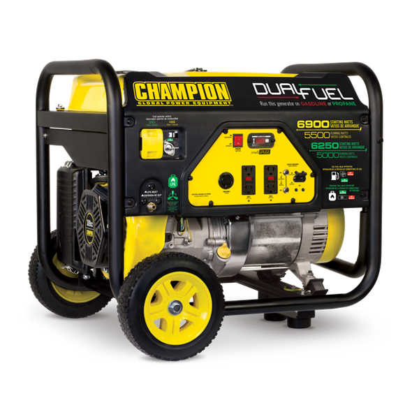 Champion Model: 100231 5500-Watt Dual Fuel Portable Generator with Wheel Kit