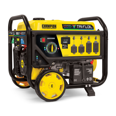 Champion 100416 10,000/8,000-Watt Electric Start Gasoline Propane and Natural Gas Tri-Fuel Portable Generator with NG and LPG Hoses