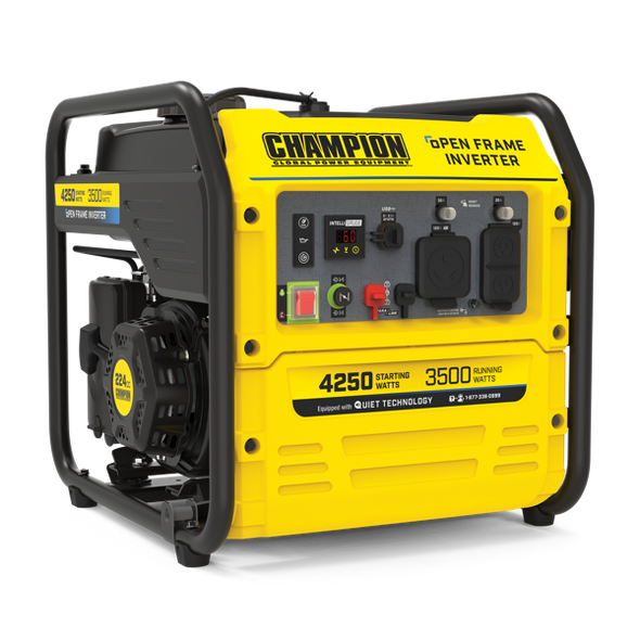 Champion Model: 200955 4250-Watt RV Ready Open Frame Inverter Generator with Quiet Technology