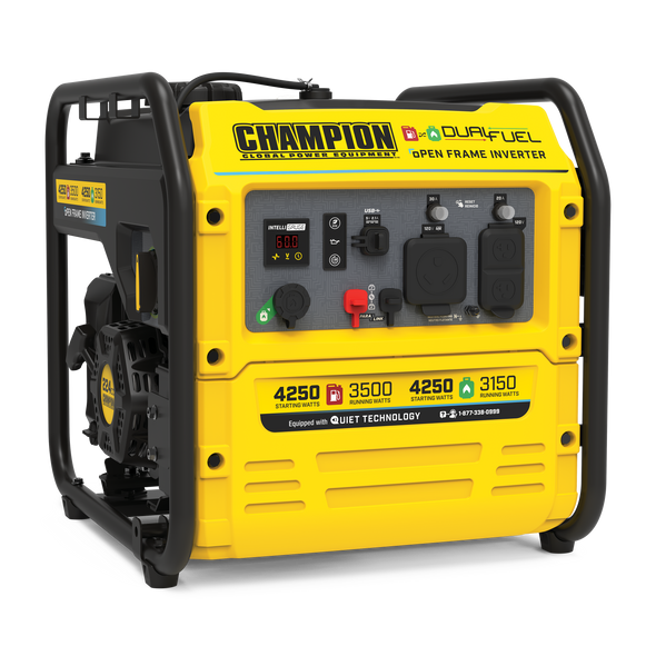 Champion Model: 200977 3500/4250W Dual Fuel Digital Hybrid Open Frame Inverter