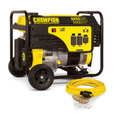 Champion Model:  201041 5000-Watt Portable Generator with Wheel Kit and Extension Cord