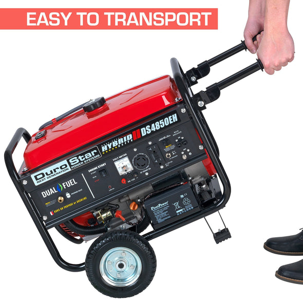 DuroStar DS4850EH 4,850-Watt 210cc Dual Fuel Hybrid Generator w/ Electric Start
