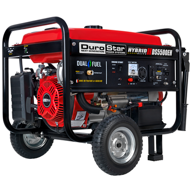 DuroStar DS5500EH 5500-Watt 224cc Electric Start Dual Fuel Hybrid Portable Generator