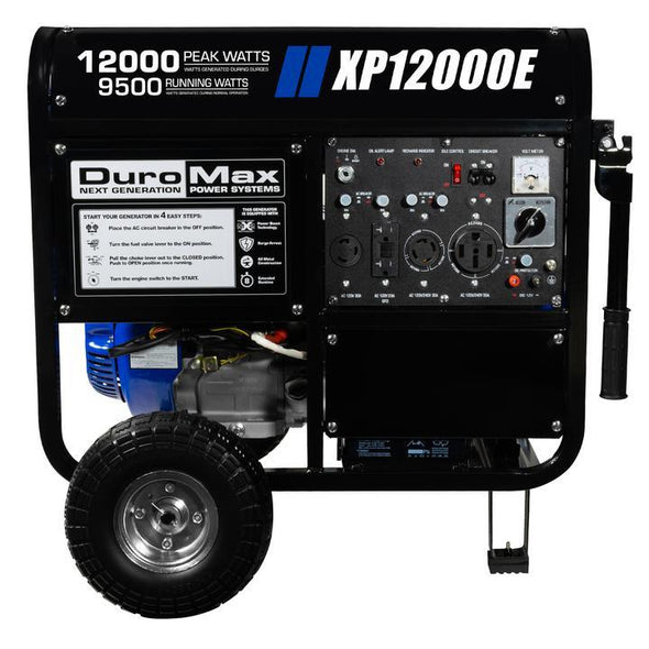 DuroMax XP12000E 12,000-Watt 18 HP Portable Gas Generator