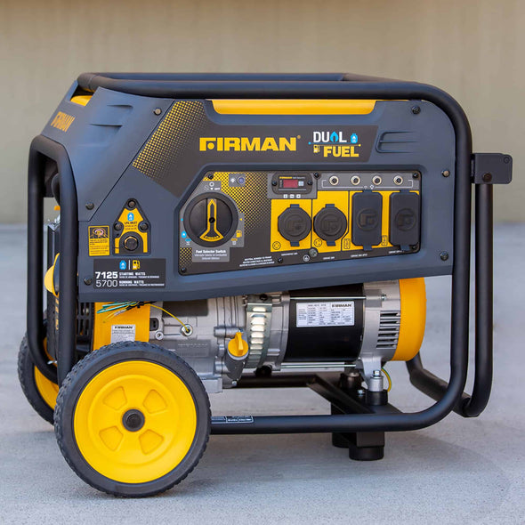 FIRMAN Model: H05752 7100/5700 Watt Dual Fuel Recoil Start Generator, Carb