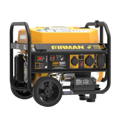 FIRMAN P03612 4550/3650 Watt 30A 120/240V Remote Start Gas Portable Generator cETL Certified With Wheel Kit