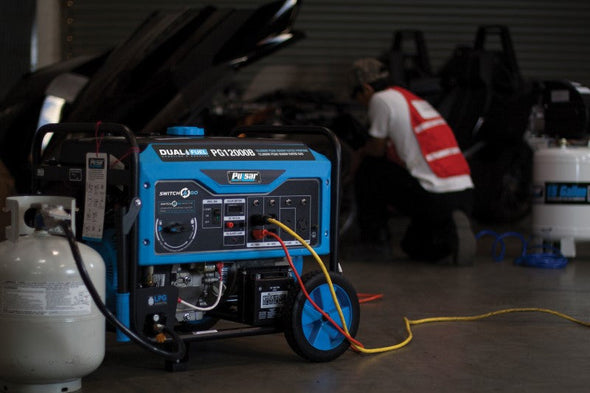 Pulsar PG12000B DUAL-FUEL Generator 12,000 Watts Peak 9,500W Rated (Gasoline)/ 10,800W Peak 8,550W Propane w/Electric Start, Carb