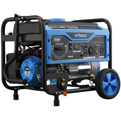 Pulsar Dual-Fuel Generator 5250W Peak 4250W Rated Gas & 4750 Peak 3850 Rated Propane, Carb Approved