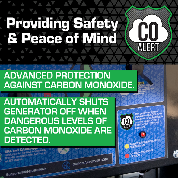 DuroMax XP12000HX 12,000-Watt 460cc Dual Fuel Gas Propane Portable Generator with CO Alert