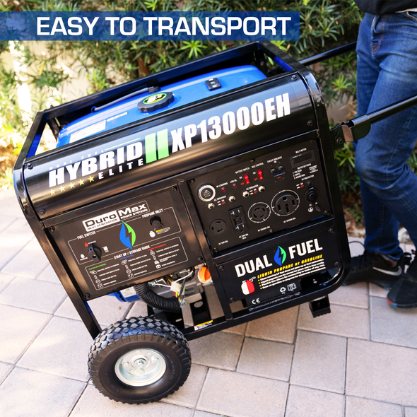 DuroMax XP13000EH 13,000-Watt 500cc Portable Hybrid Gas Propane Generator