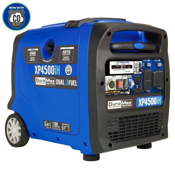 DuroMax XP4500iH 4,500 Watt Portable Dual Fuel Inverter Generator w/ CO Alert