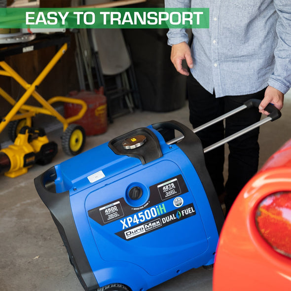 DuroMax XP4500iH 4,500 Watt Portable Dual Fuel Inverter Generator w/ CO Alert