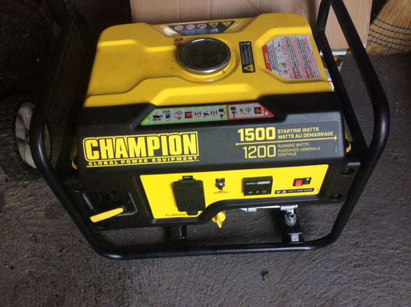 Champion Model: 200915- 1200/1500w Champion Generator, manual start