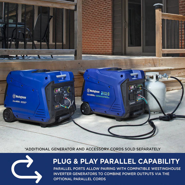 Westinghouse IGEN4500 4500 Watt Dual Fuel Portable Inverter Generator
