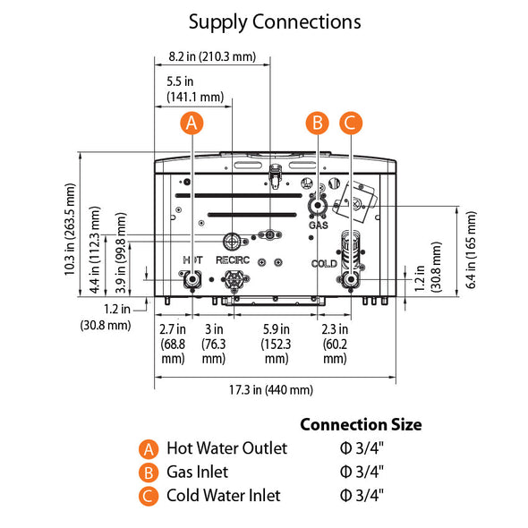 NHW700-199AE - Non-Condensing Tankless Water Heater - Outdoor, 199,000 BTU