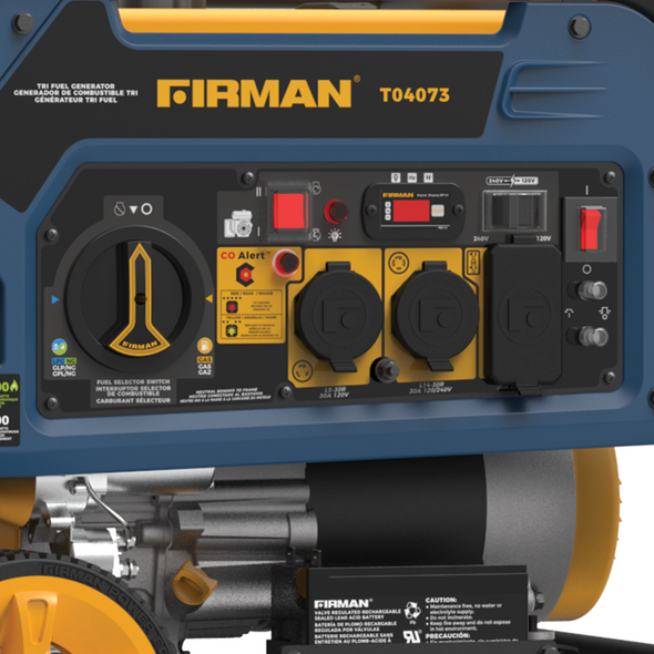 FIRMAN T04073 Tri-Fuel Portable 4000W Generator with CO ALERT